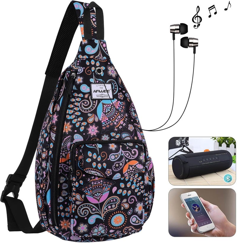 HAWEE Backpack Sling for Women Anti-Water Crossbody Bag Inclined Adjustable Pack | Casual, Adjustable Strap, Water Repellent, for Travel/Sport - Image 2
